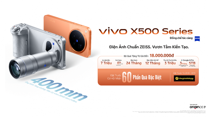 Ưu đãi đặt trước vivo X500 Series tại Thế Giới Di Động