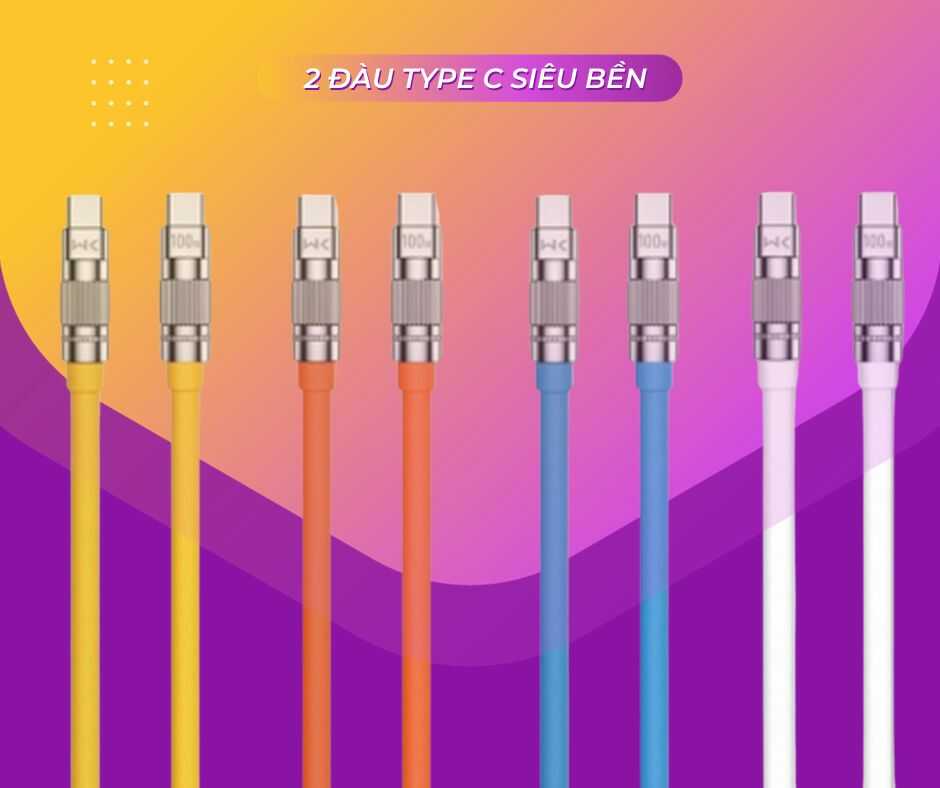 Cáp Sạc 100W Type C: Sức Mạnh Tốc Độ Sạc Siêu Nhanh!