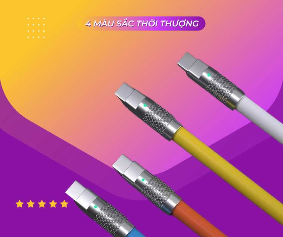Cáp Sạc 100W Type C: Sức Mạnh Tốc Độ Sạc Siêu Nhanh!