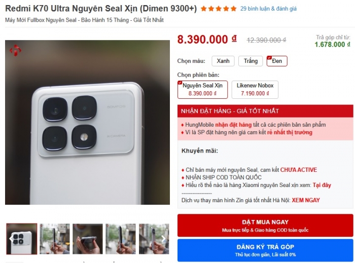 Redmi K70 Ultra hạ sàn dưới 9 triệu vua Gaming giá rẻ khỏe như Galaxy S25 Ultra đè bẹp Galaxy A55 5G